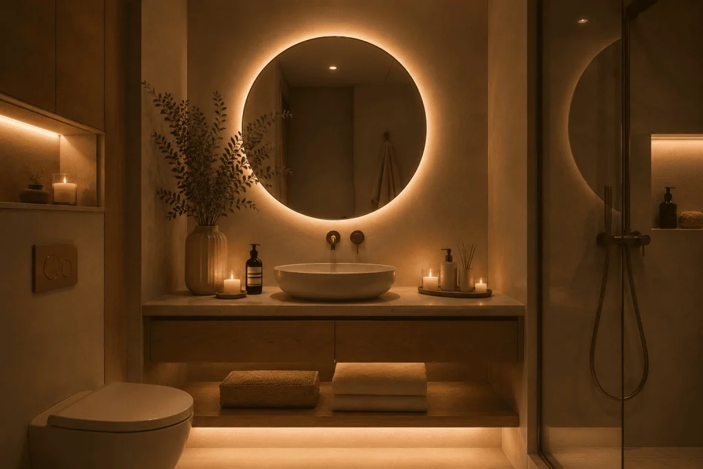 Kleine Badezimmer Ideen: Mit einem modernen LED Spiegel mehr Raum und Luxus schaffen 2 Das optimale Lichtkonzept für kleine Bäder