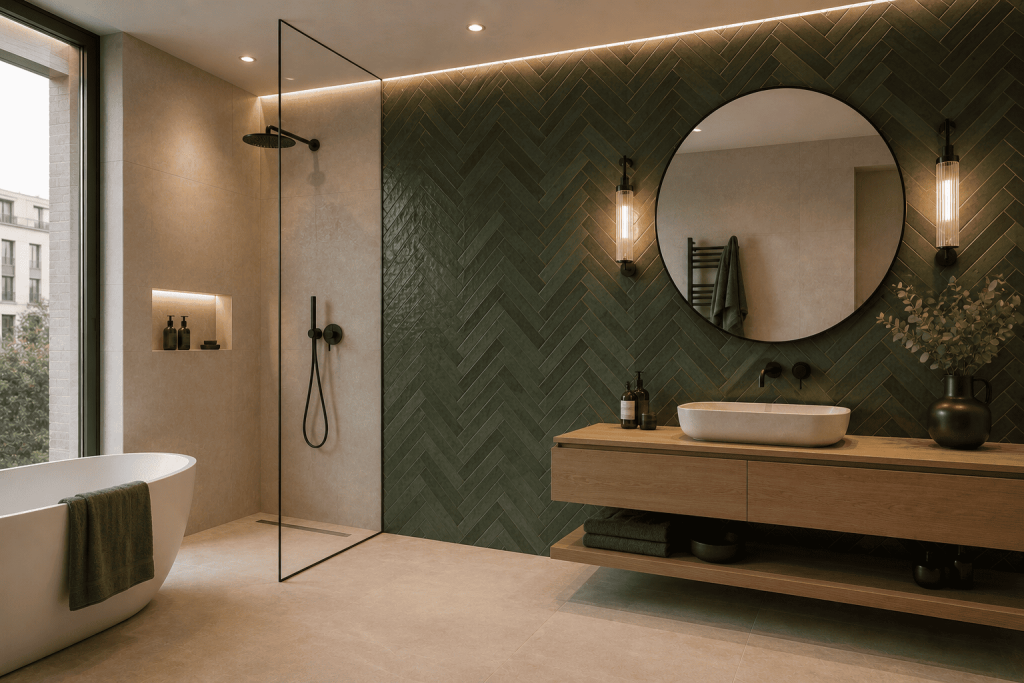 Moderne Badezimmer Fliesen Ideen für ein elegantes Zuhause 7 Fliesen bis zur Decke für maximale Wirkung