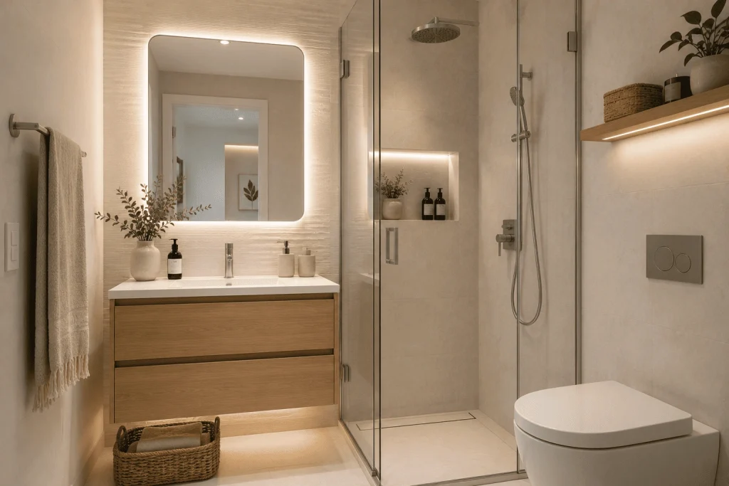 Kleine Badezimmer modern dekorieren